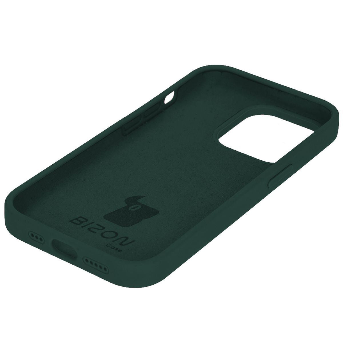 Silikon Schutzhülle für iPhone 14 Pro, Bizon Soft Case, Dunkelgrün