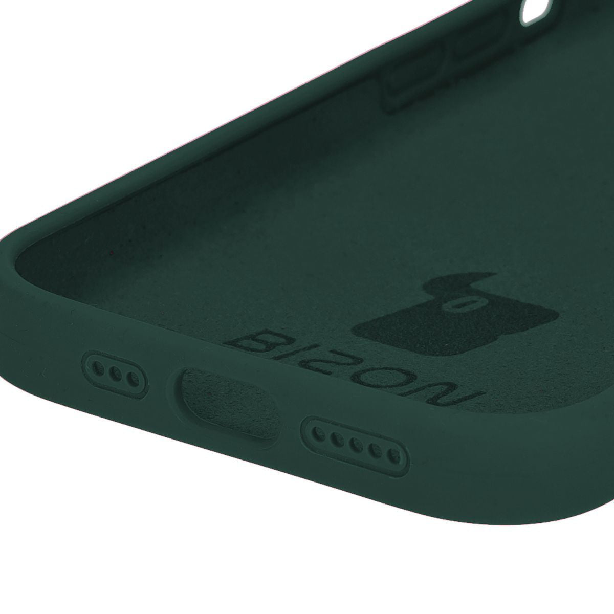 Silikon Schutzhülle für iPhone 14 Pro, Bizon Soft Case, Dunkelgrün