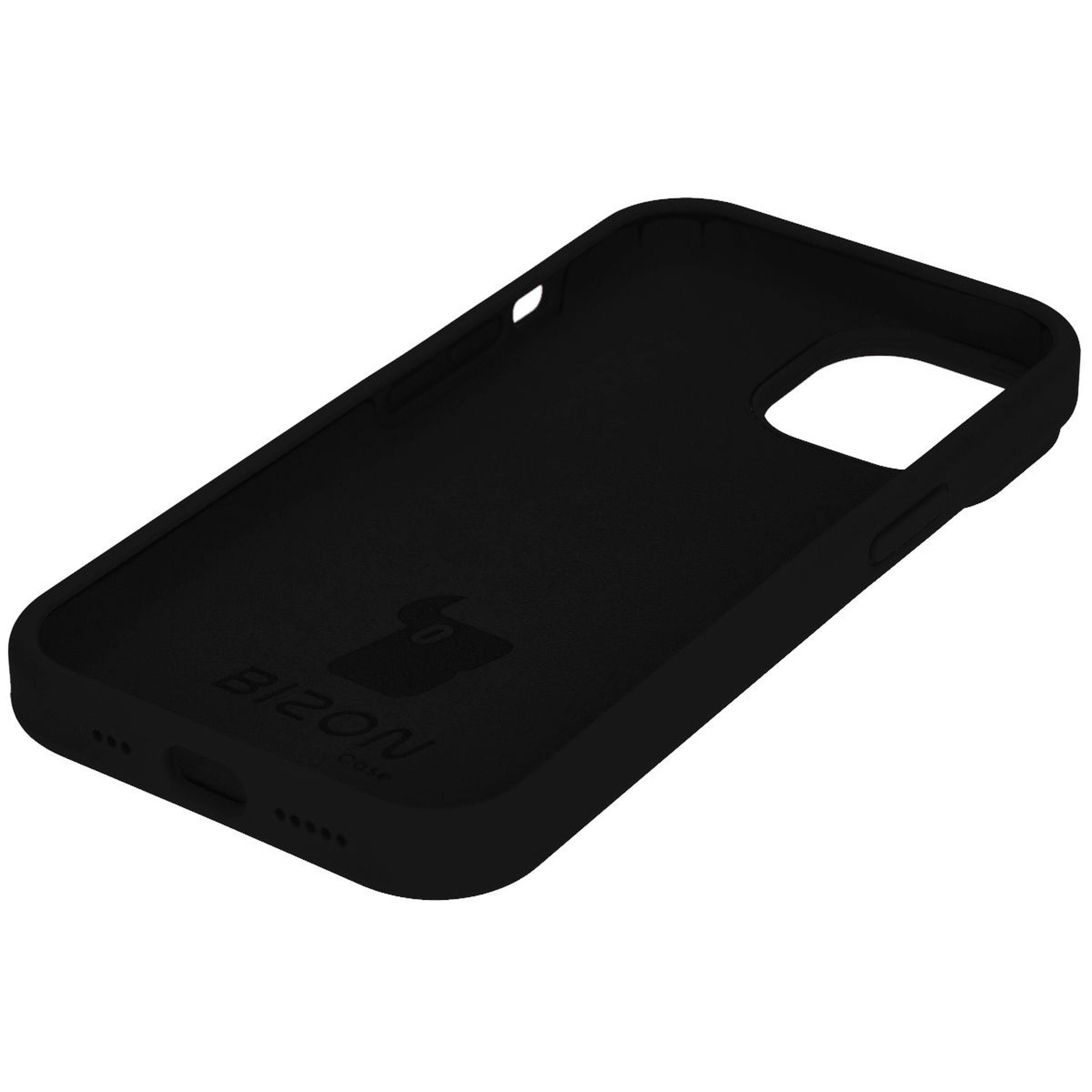 Silikon Handyhülle für iPhone 15, Bizon Soft Case, Schwarz
