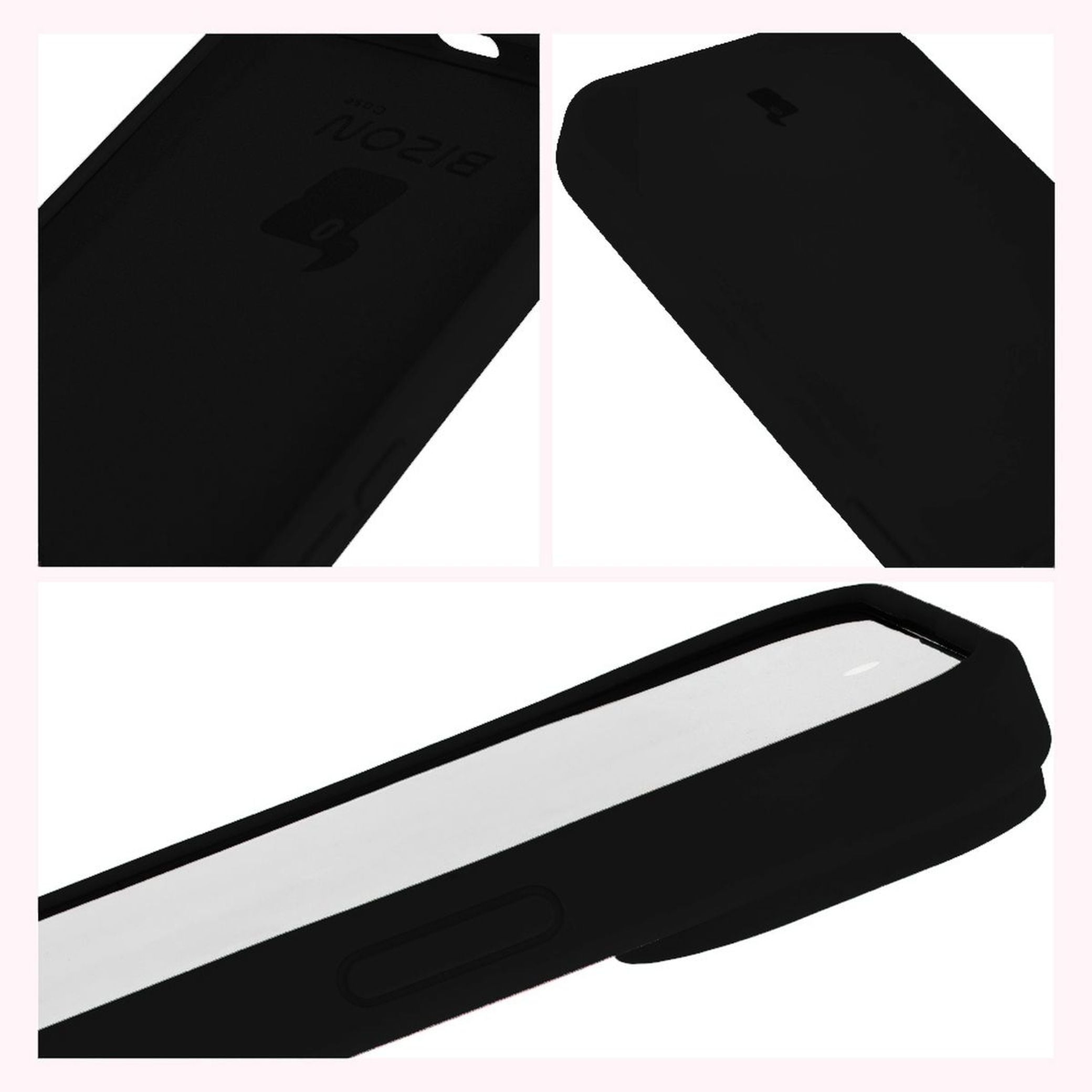 Silikon Handyhülle für iPhone 15, Bizon Soft Case, Schwarz