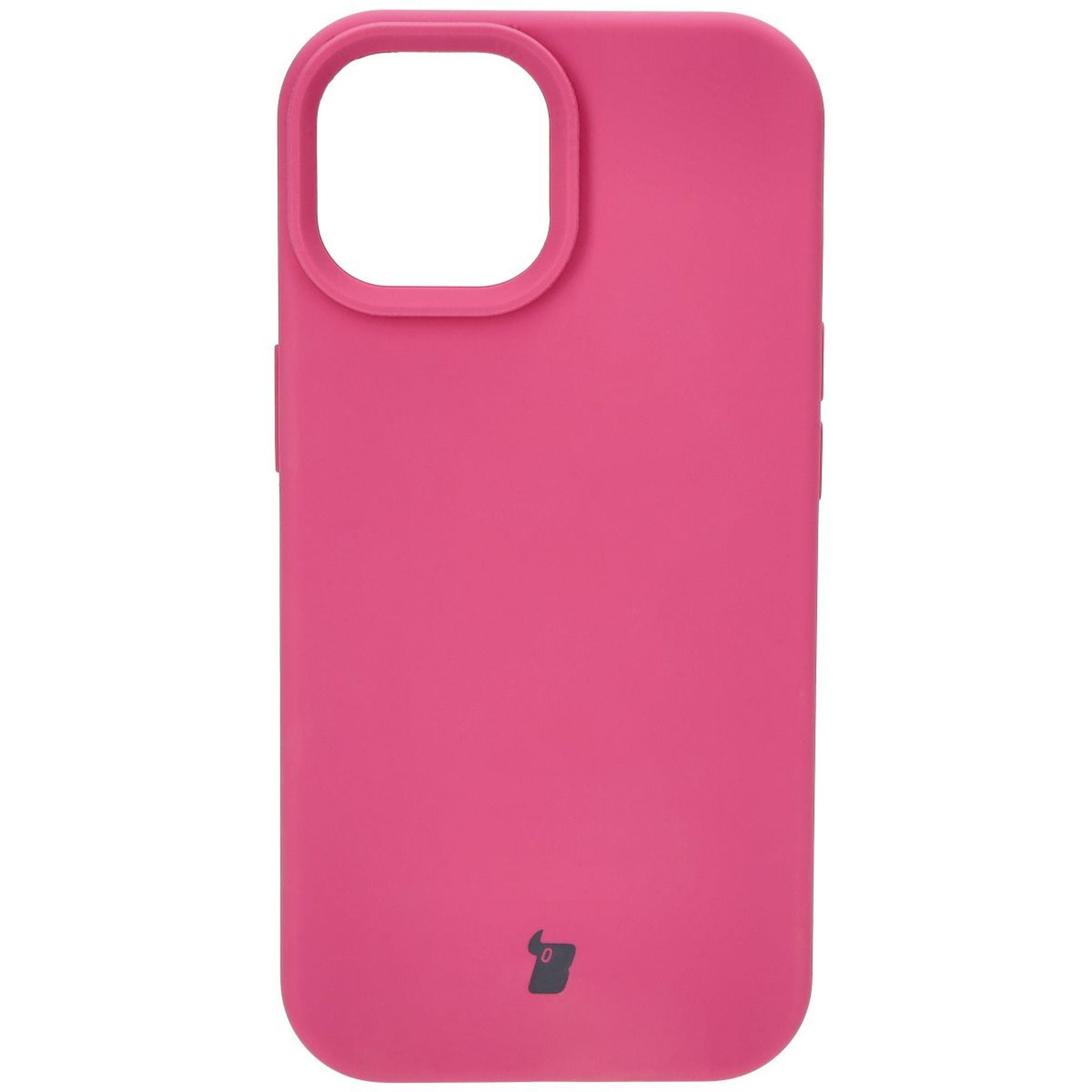Silikon Handyhülle für iPhone 15, Bizon Soft Case, Dunkelpink