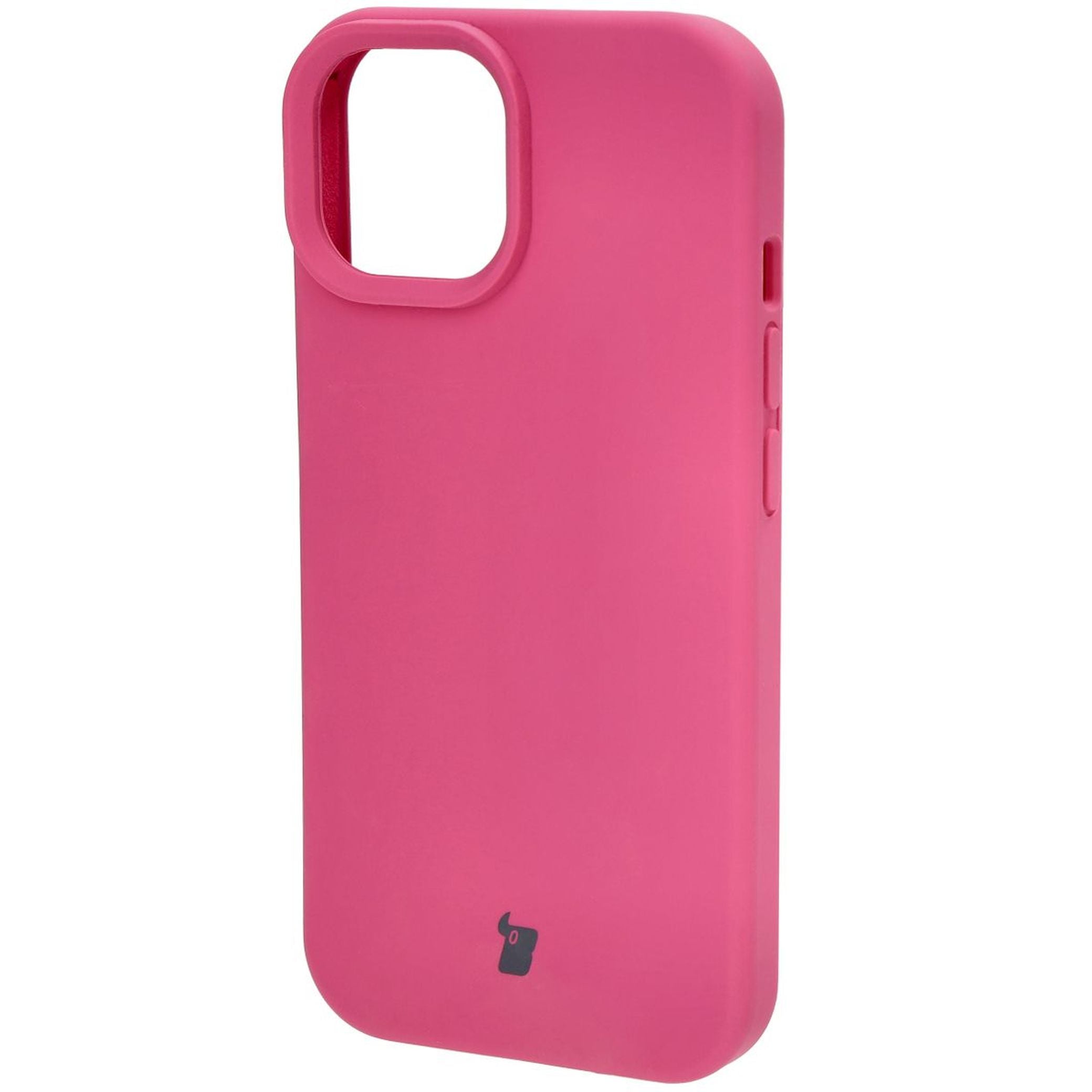 Silikon Handyhülle für iPhone 15, Bizon Soft Case, Dunkelpink