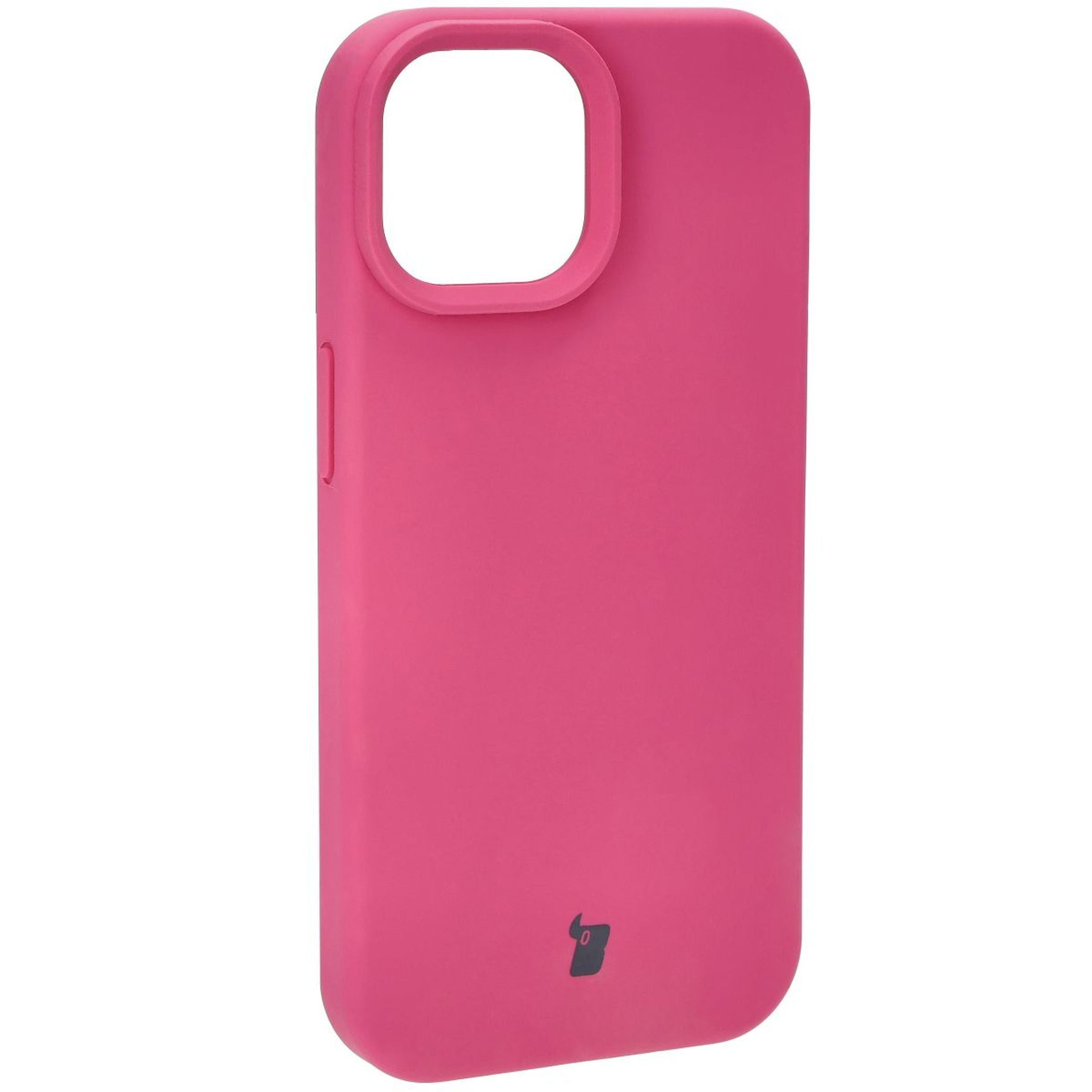 Silikon Handyhülle für iPhone 15, Bizon Soft Case, Dunkelpink