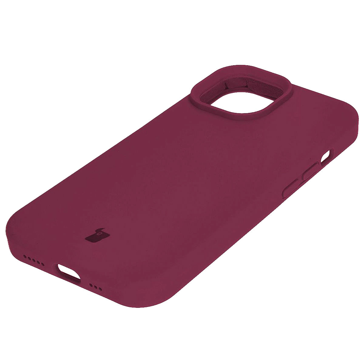 Silikon Handyhülle für Apple iPhone 15, Bizon Soft Case, Pflaumenfarbe