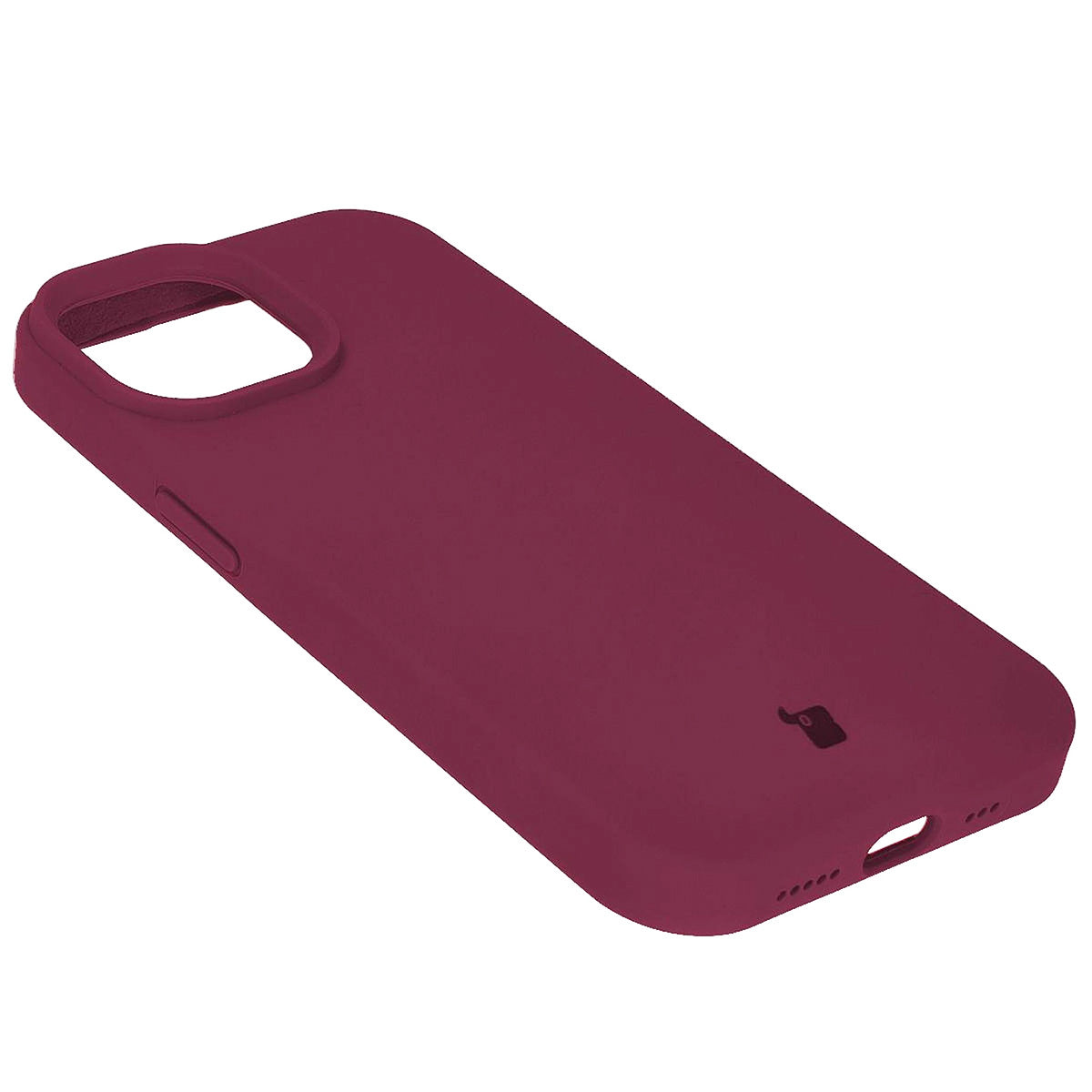 Silikon Handyhülle für Apple iPhone 15, Bizon Soft Case, Pflaumenfarbe