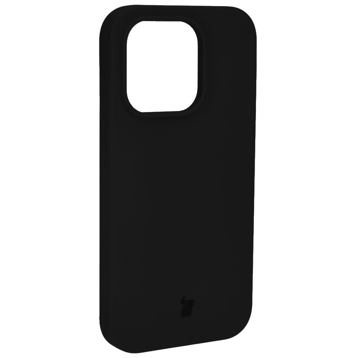 Silikon Schutzhülle für iPhone 15 Pro, Bizon Soft Case, Schwarz