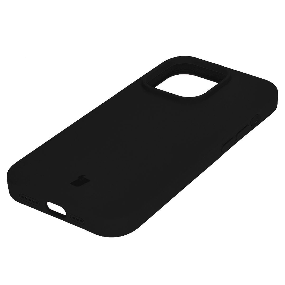 Silikon Schutzhülle für iPhone 15 Pro, Bizon Soft Case, Schwarz