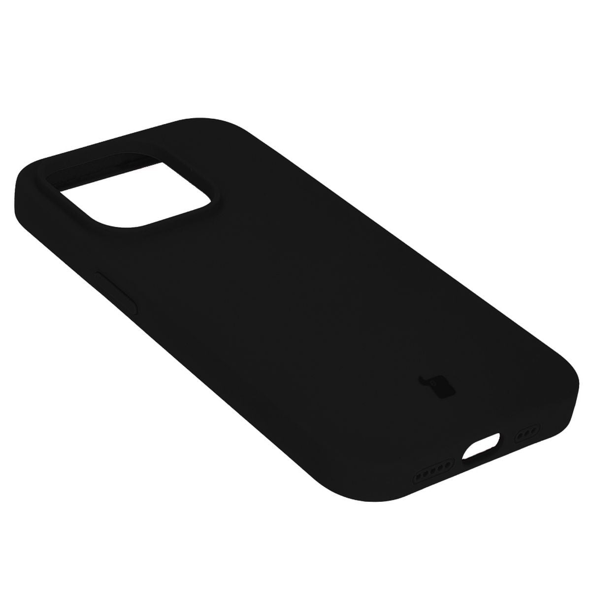 Silikon Schutzhülle für iPhone 15 Pro, Bizon Soft Case, Schwarz
