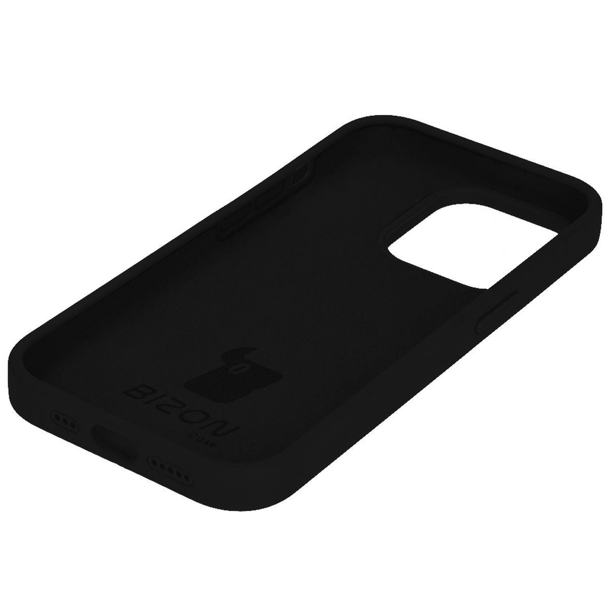 Silikon Schutzhülle für iPhone 15 Pro, Bizon Soft Case, Schwarz