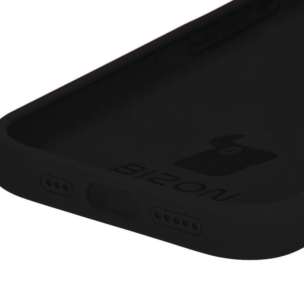 Silikon Schutzhülle für iPhone 15 Pro, Bizon Soft Case, Schwarz