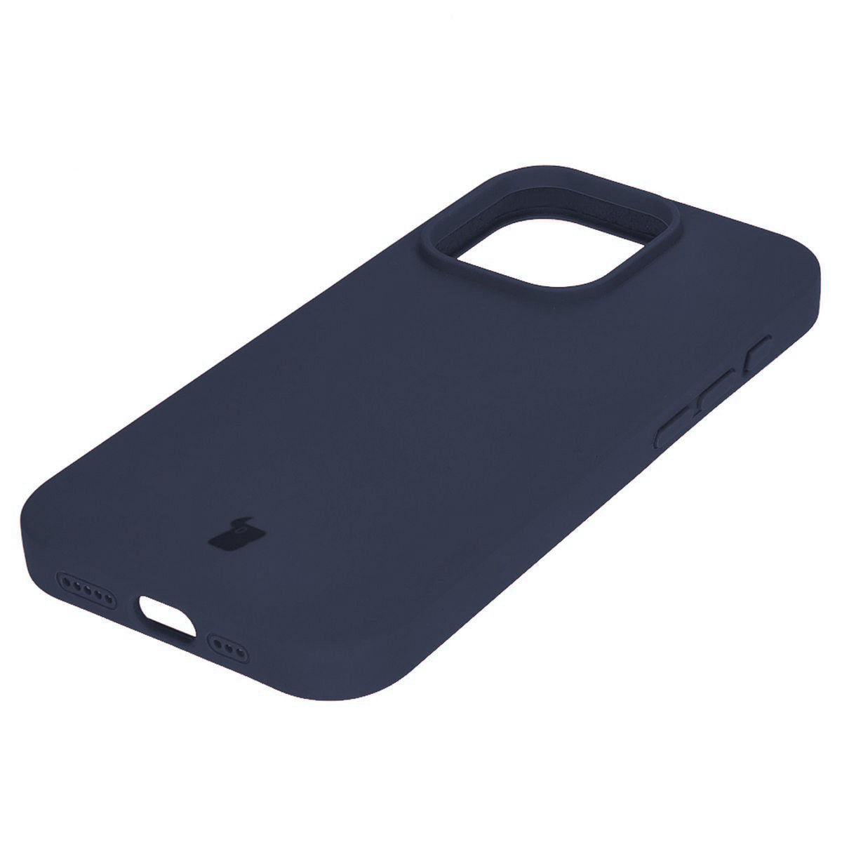 Silikon Handyhülle für iPhone 15 Pro, Bizon Soft Case, Dunkelblau
