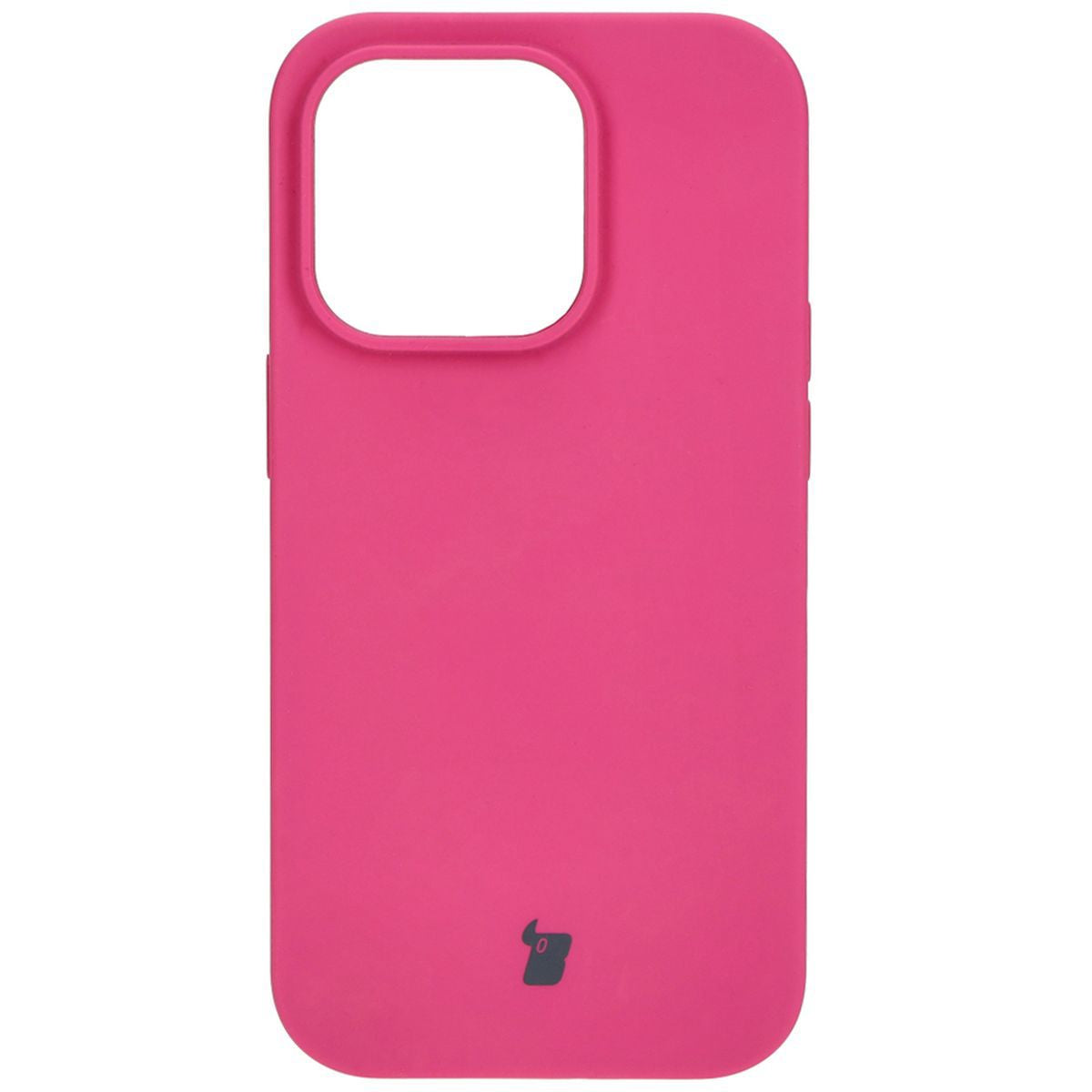 Silikon Schutzhülle für iPhone 15 Pro, Bizon Soft Case, Dunkelpink