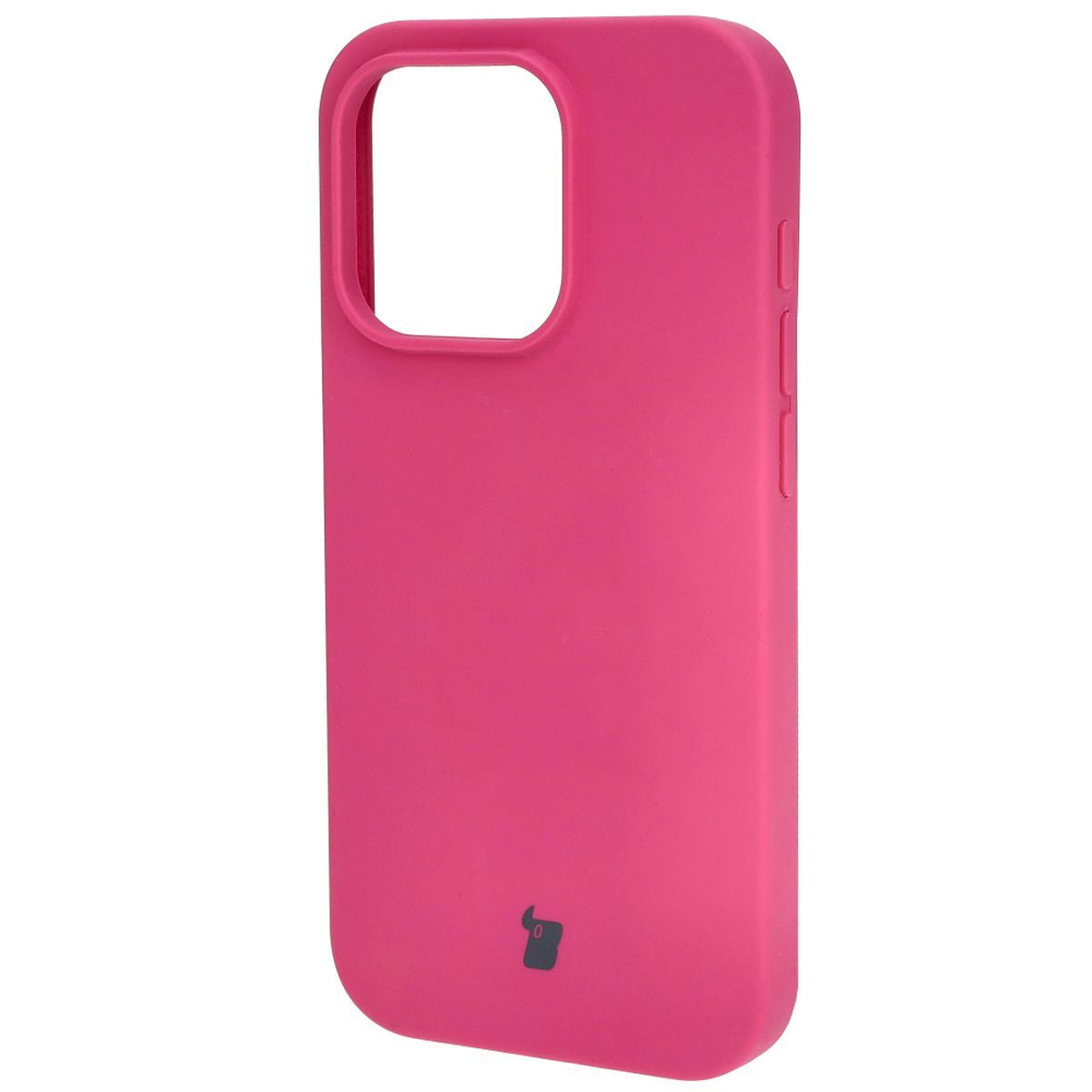 Silikon Schutzhülle für iPhone 15 Pro, Bizon Soft Case, Dunkelpink