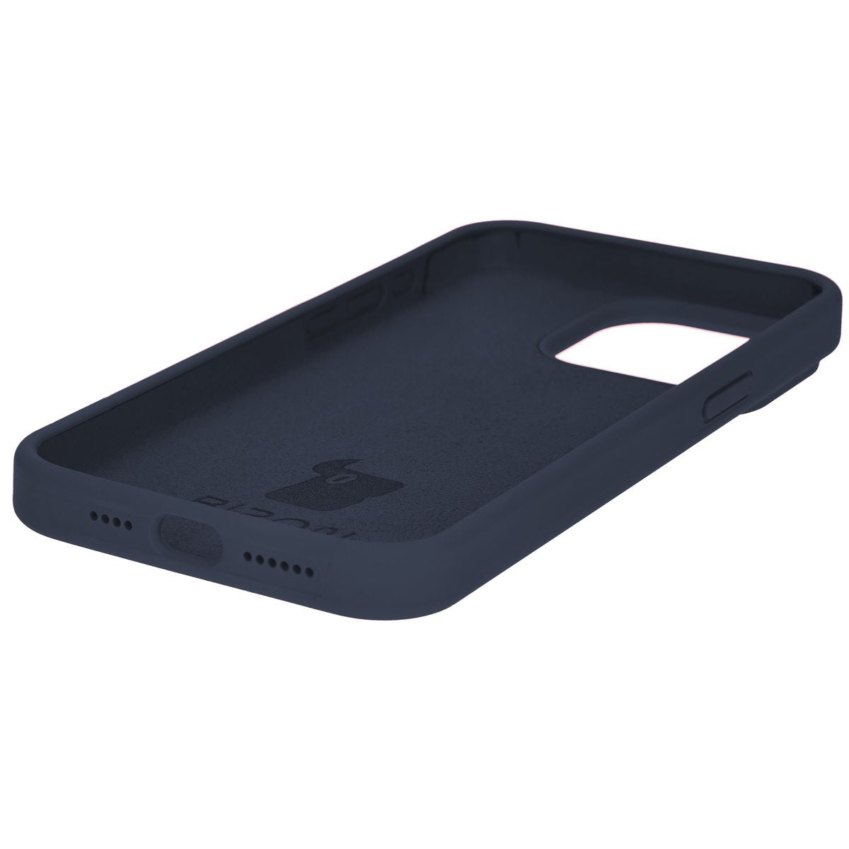 Silikon Handyhülle für iPhone 15 Pro Max, Bizon Soft Case, Dunkelblau