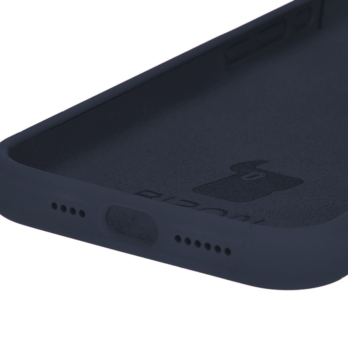 Silikon Handyhülle für iPhone 15 Pro Max, Bizon Soft Case, Dunkelblau