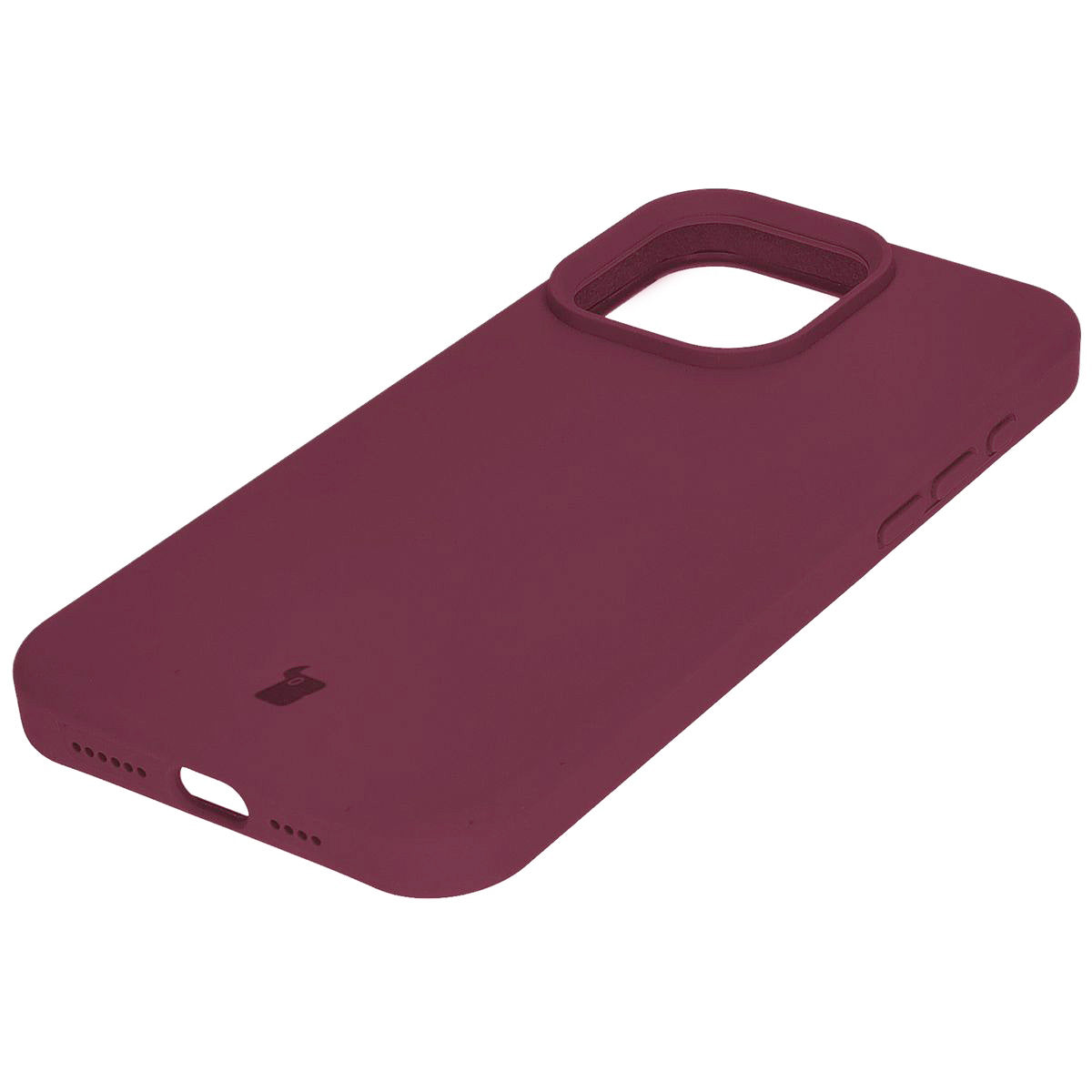 Silikon Handyhülle für Apple iPhone 15 Pro Max, Bizon Soft Case, Pflaumenfarbe