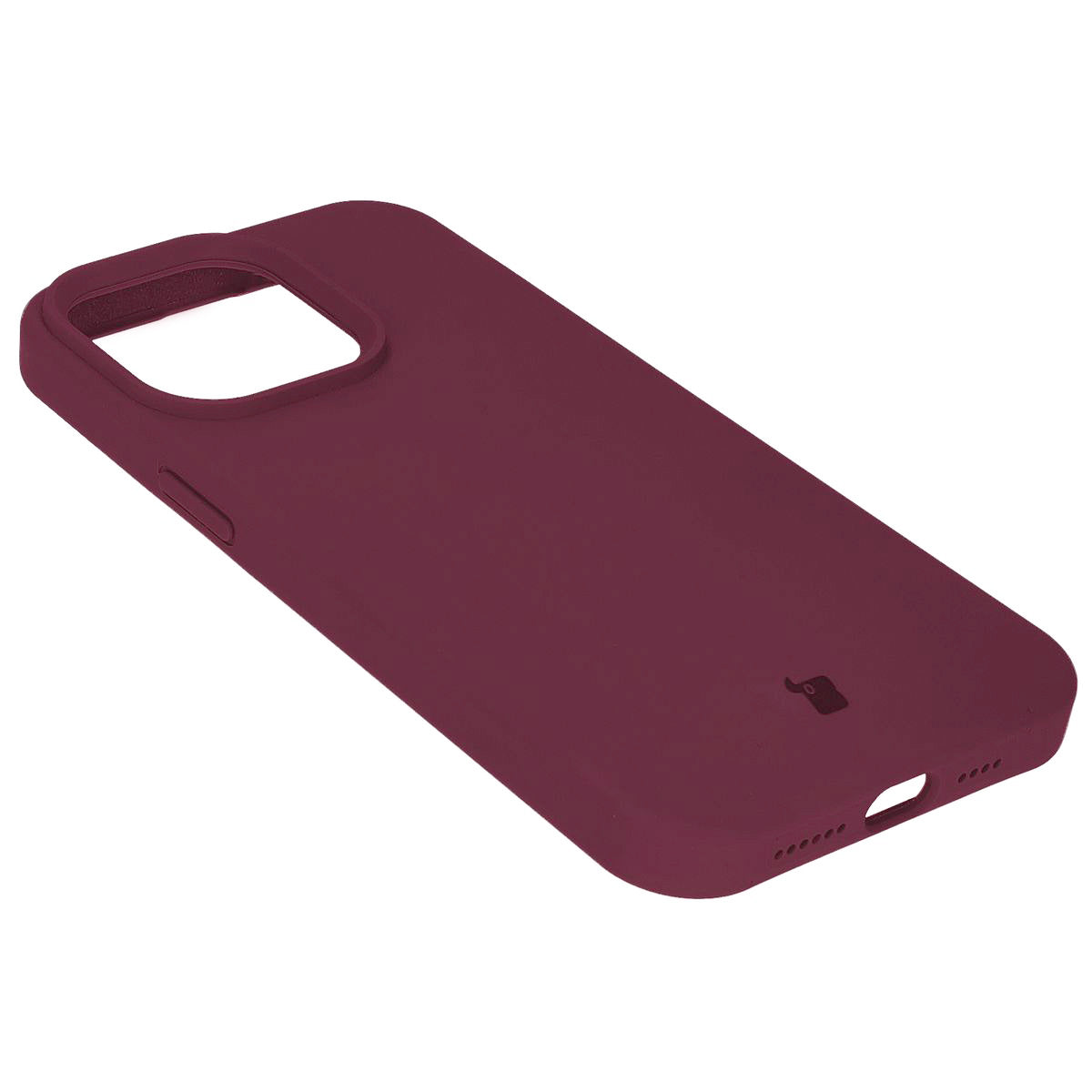 Silikon Handyhülle für Apple iPhone 15 Pro Max, Bizon Soft Case, Pflaumenfarbe