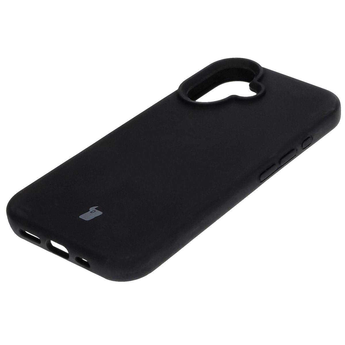 Silikon Handyhülle für iPhone 16, Bizon Soft Case, Schwarz