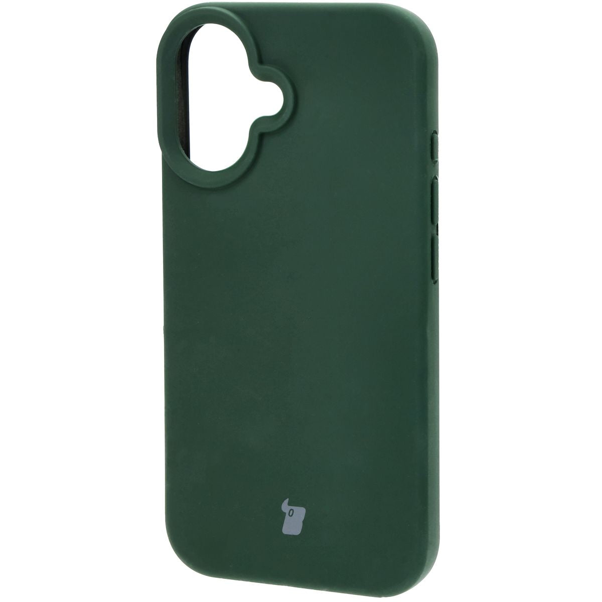 Silikon Handyhülle für iPhone 16, Bizon Soft Case, Dunkelgrün