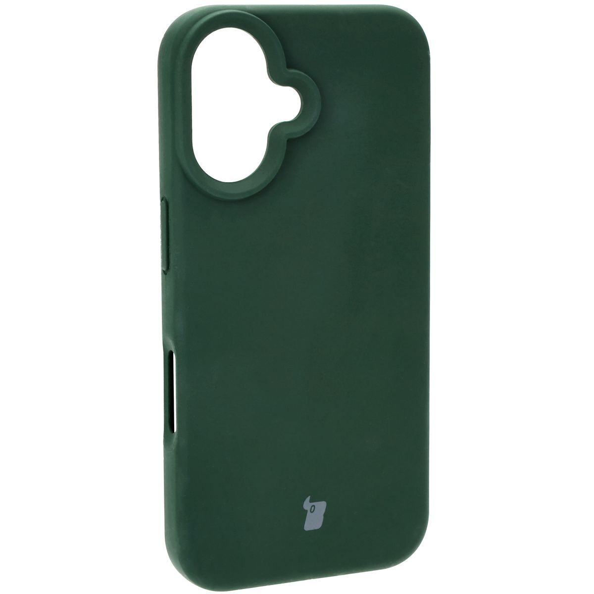 Silikon Handyhülle für iPhone 16, Bizon Soft Case, Dunkelgrün