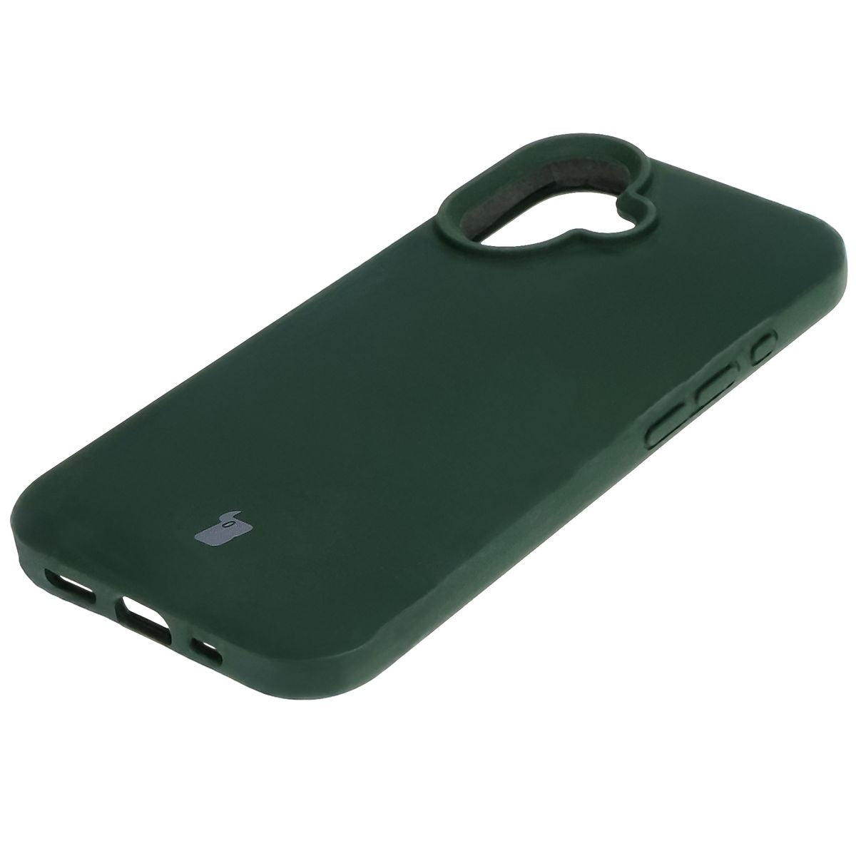 Silikon Handyhülle für iPhone 16, Bizon Soft Case, Dunkelgrün