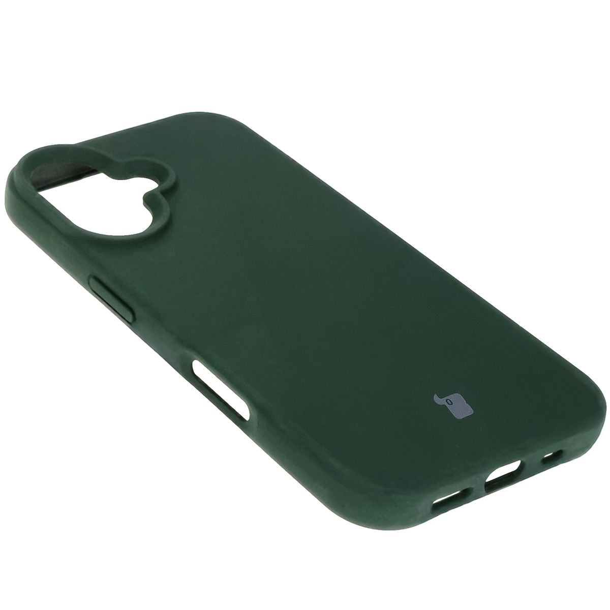 Silikon Handyhülle für iPhone 16, Bizon Soft Case, Dunkelgrün