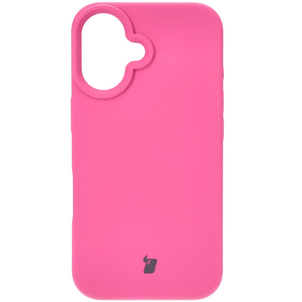 Silikon Handyhülle für iPhone 16, Bizon Soft Case, Dunkelpink