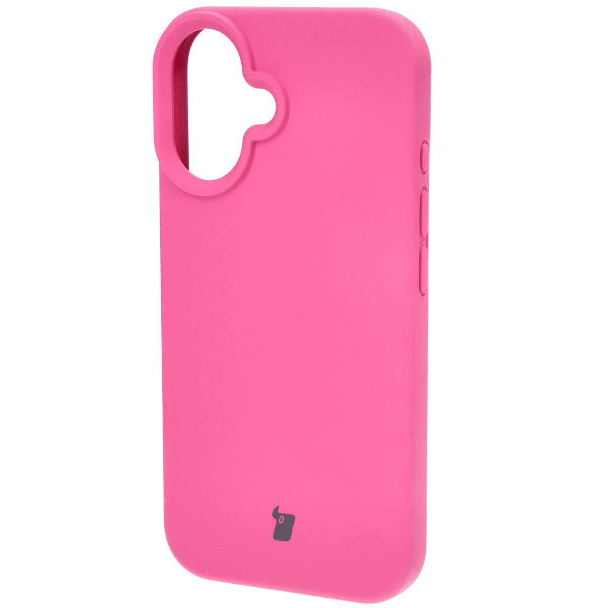 Silikon Handyhülle für iPhone 16, Bizon Soft Case, Dunkelpink