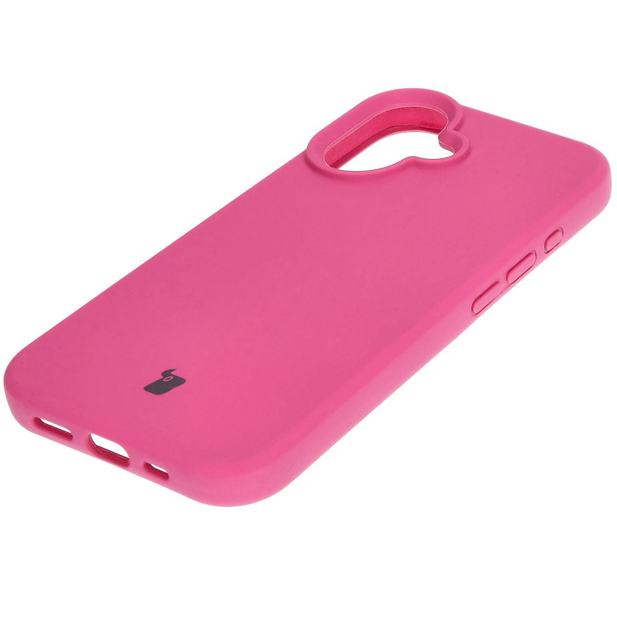 Silikon Handyhülle für iPhone 16, Bizon Soft Case, Dunkelpink