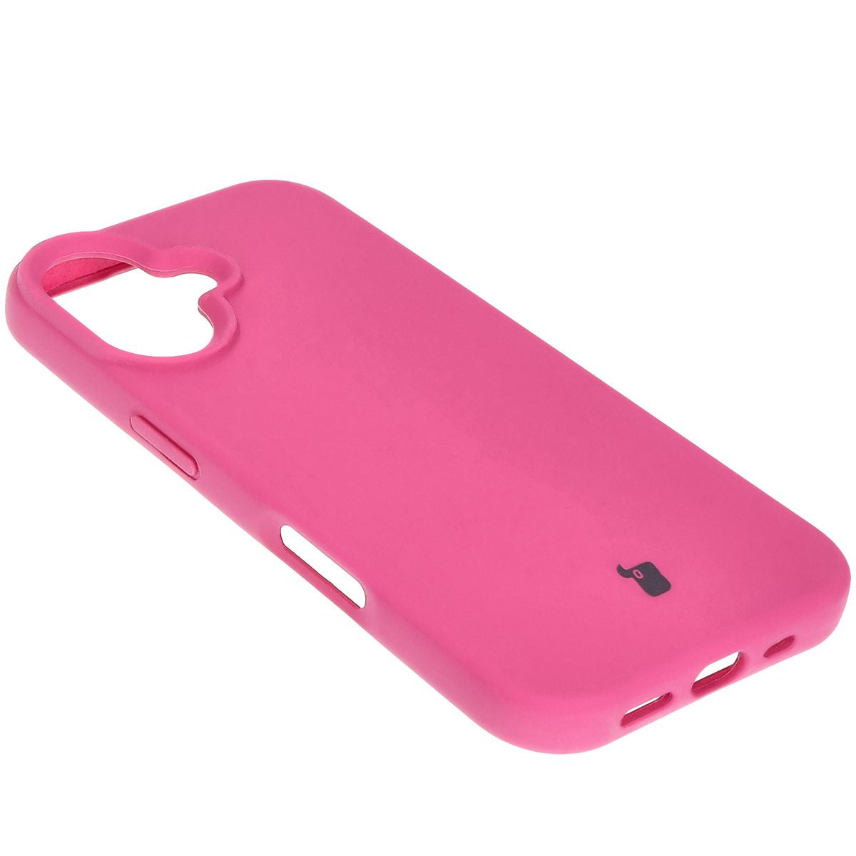 Silikon Handyhülle für iPhone 16, Bizon Soft Case, Dunkelpink