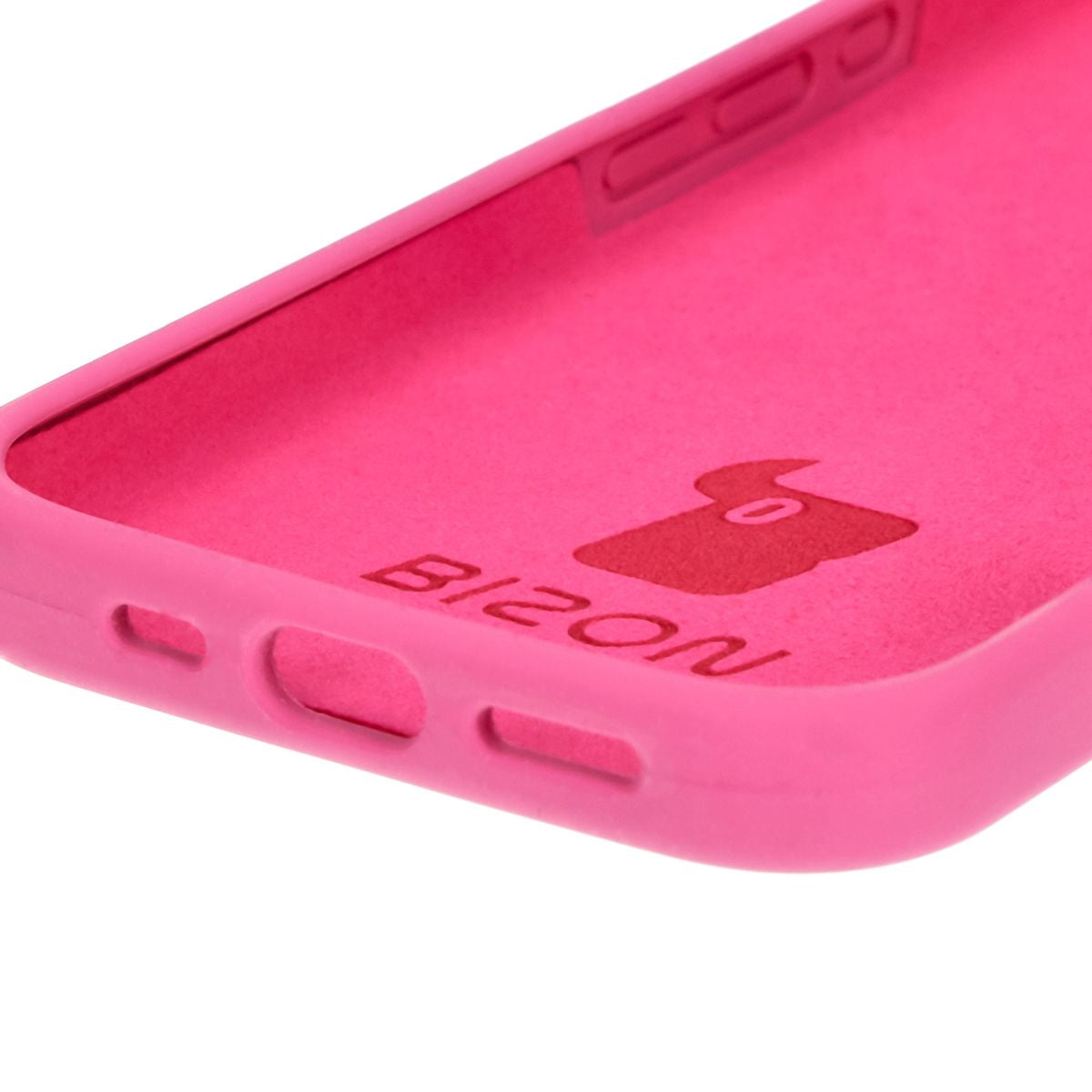 Silikon Handyhülle für iPhone 16, Bizon Soft Case, Dunkelpink