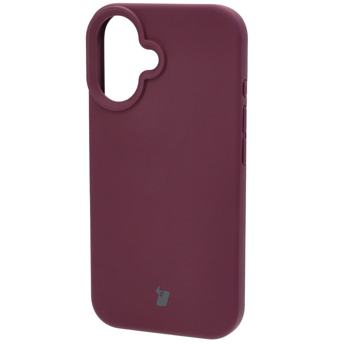 Silikon Handyhülle für iPhone 16, Bizon Soft Case, Pflaumenfarbe