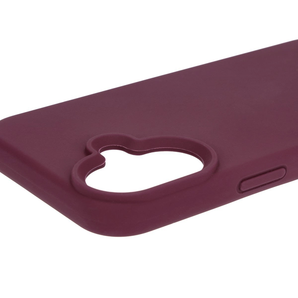 Silikon Handyhülle für iPhone 16, Bizon Soft Case, Pflaumenfarbe