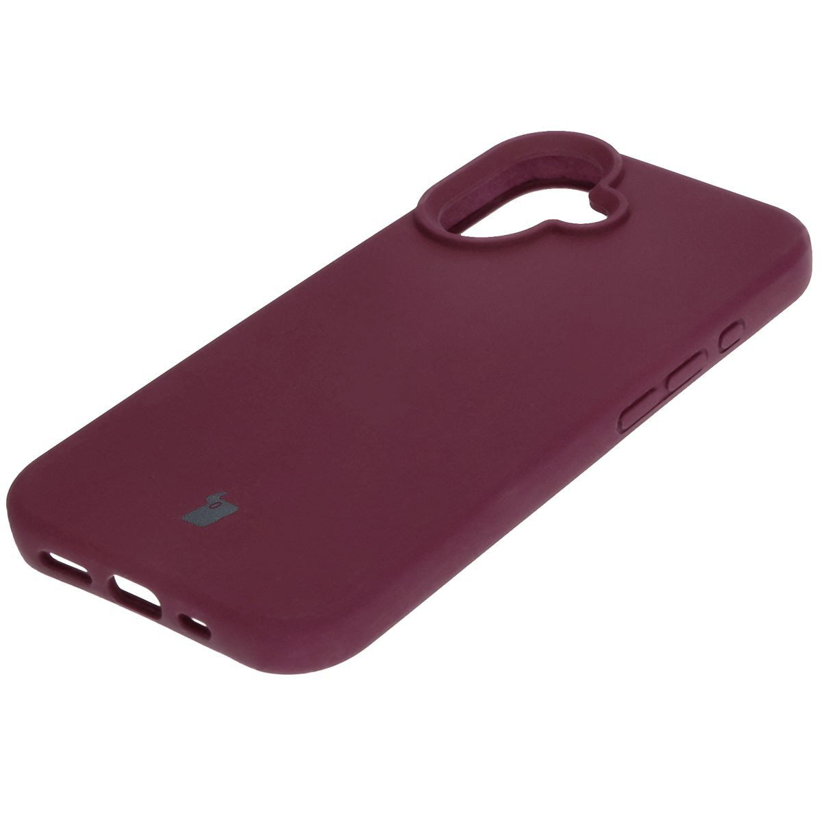Silikon Handyhülle für iPhone 16, Bizon Soft Case, Pflaumenfarbe