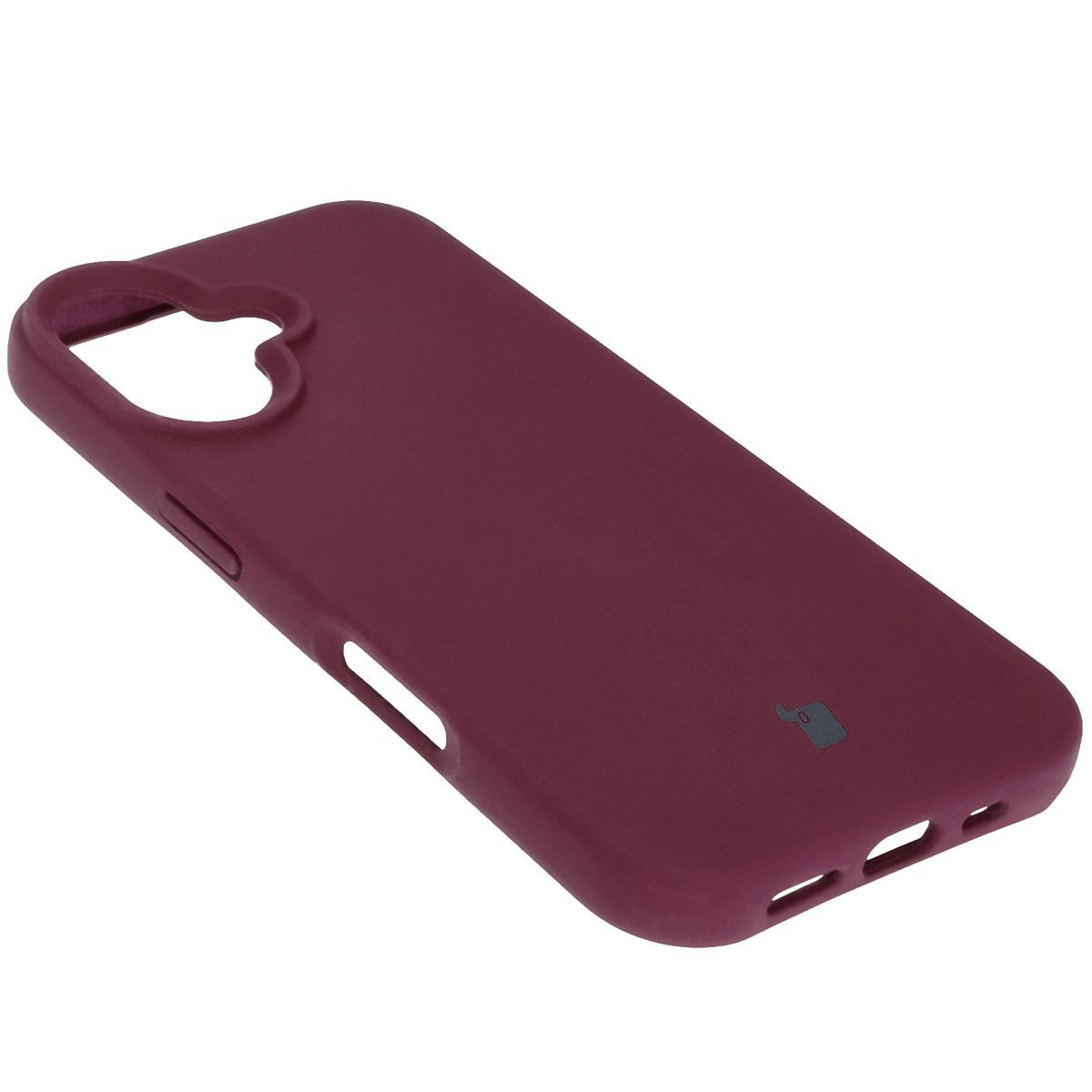 Silikon Handyhülle für iPhone 16, Bizon Soft Case, Pflaumenfarbe