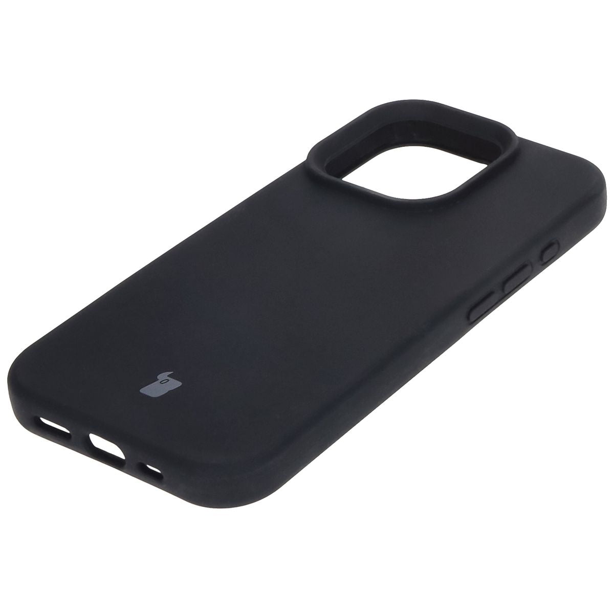 Silikon Handyhülle für iPhone 16 Pro, Bizon Soft Case, Schwarz