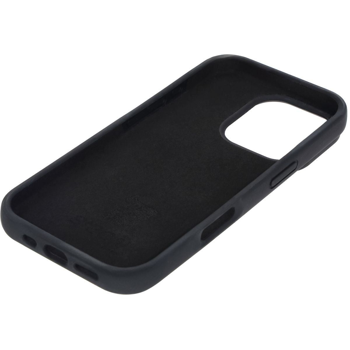 Silikon Handyhülle für iPhone 16 Pro, Bizon Soft Case, Schwarz