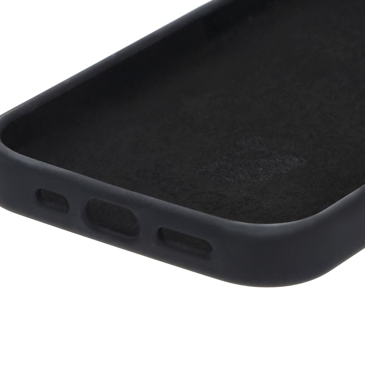 Silikon Handyhülle für iPhone 16 Pro, Bizon Soft Case, Schwarz