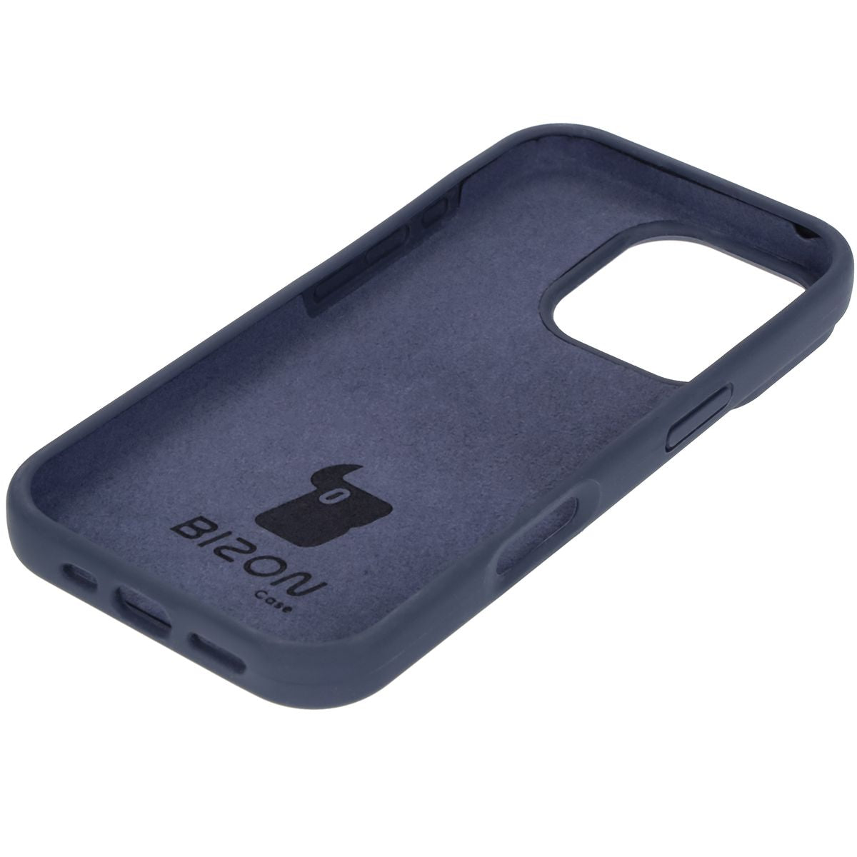 Silikon Handyhülle für iPhone 16 Pro, Bizon Soft Case, Dunkelblau