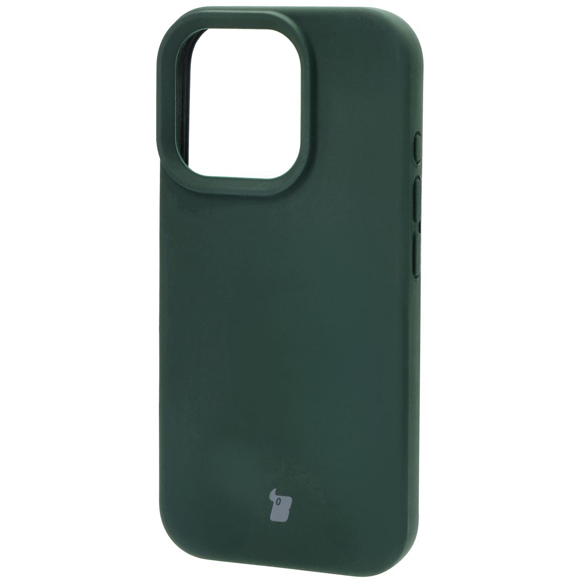 Silikon Handyhülle für iPhone 16 Pro, Bizon Soft Case, Dunkelgrün