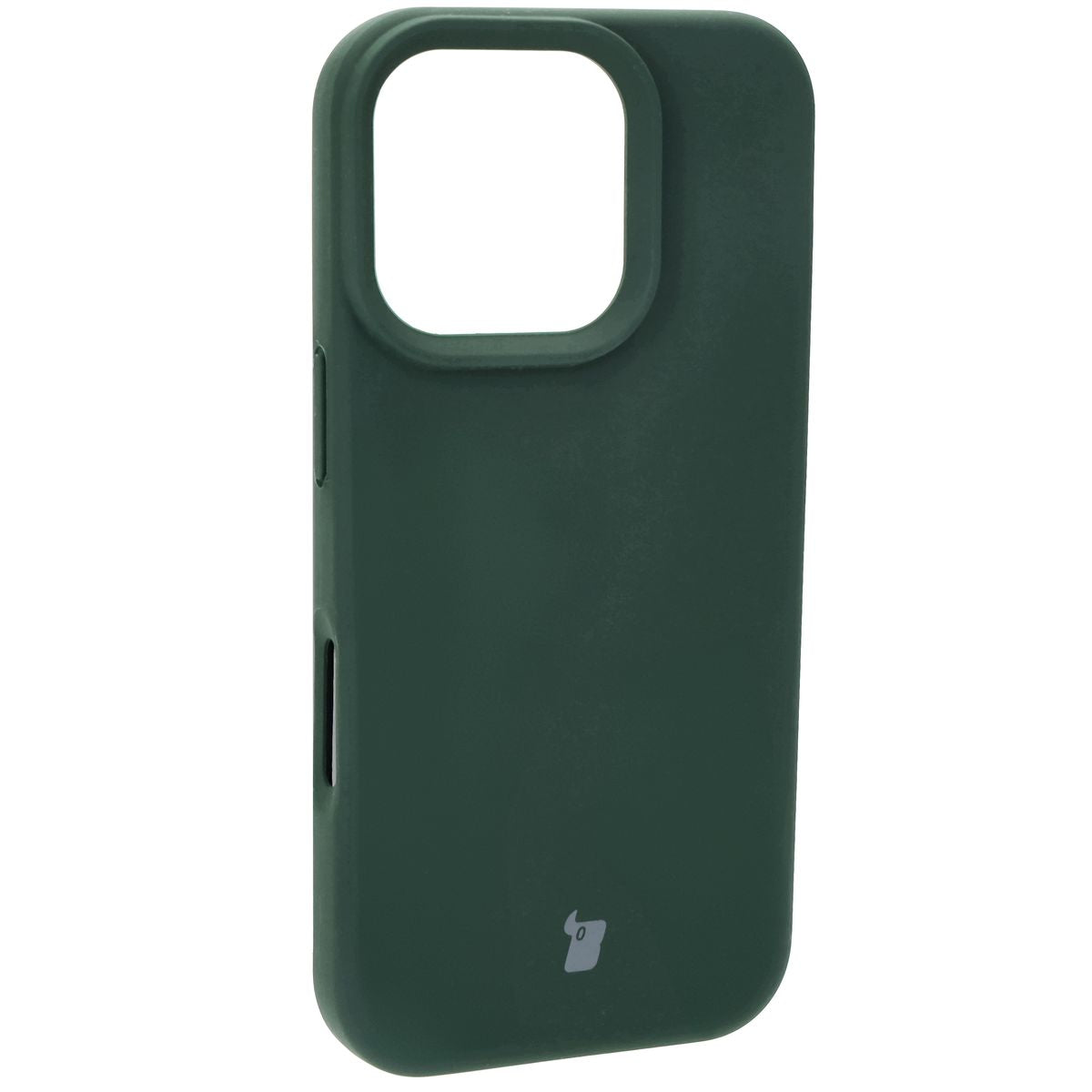Silikon Handyhülle für iPhone 16 Pro, Bizon Soft Case, Dunkelgrün