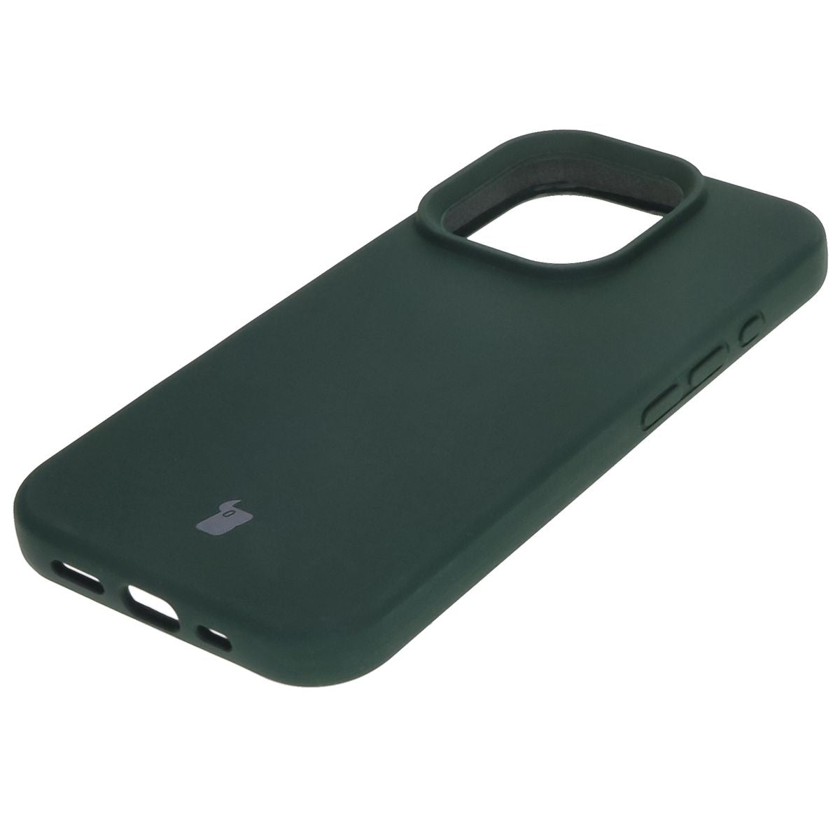 Silikon Handyhülle für iPhone 16 Pro, Bizon Soft Case, Dunkelgrün