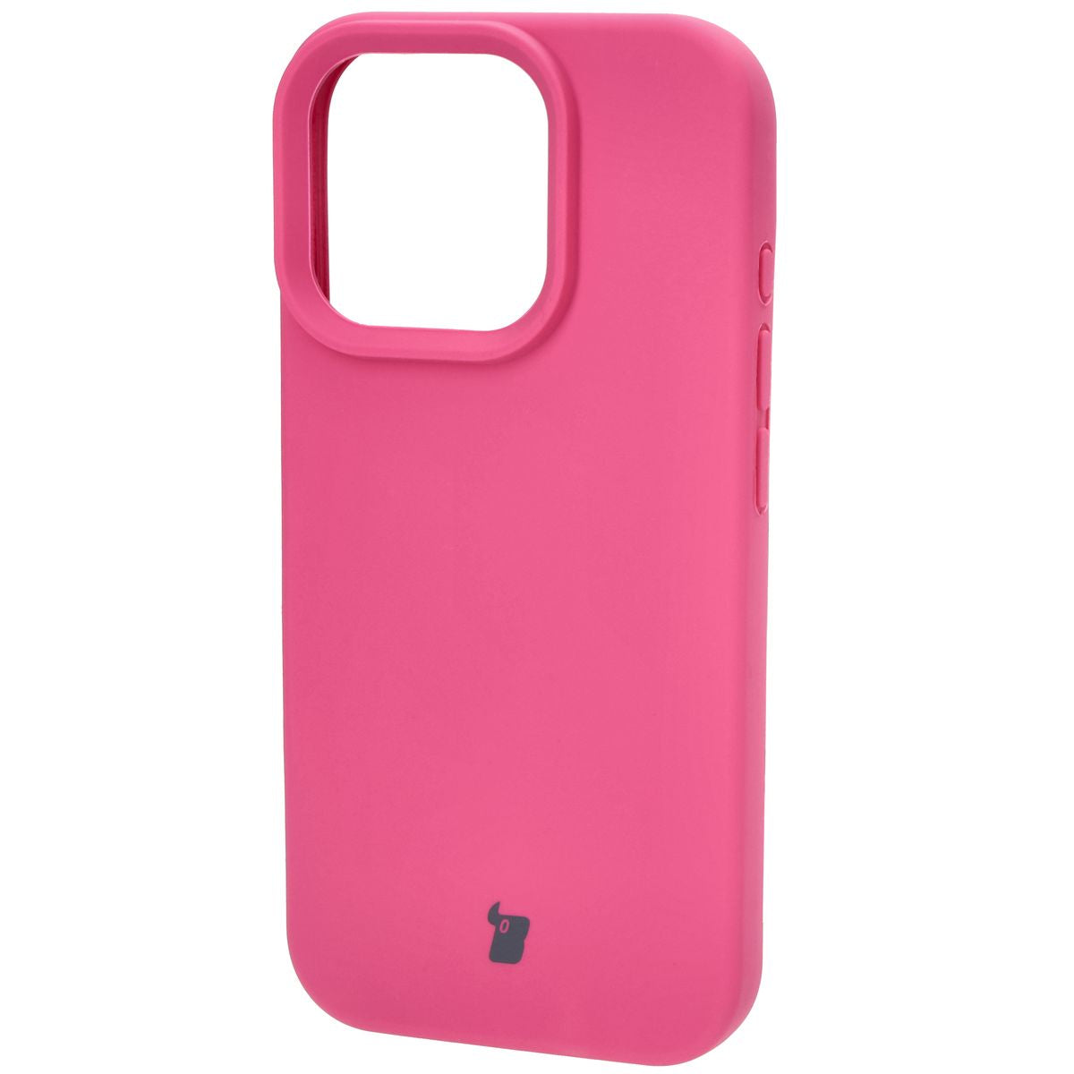 Silikon Handyhülle für iPhone 16 Pro, Bizon Soft Case, Dunkelpink