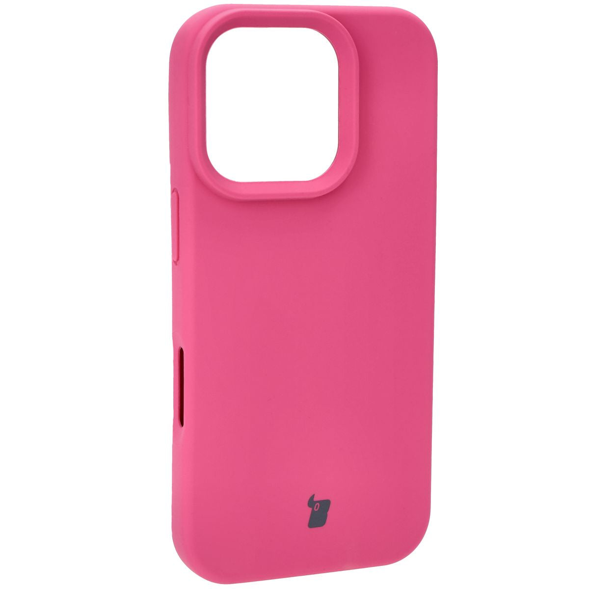 Silikon Handyhülle für iPhone 16 Pro, Bizon Soft Case, Dunkelpink