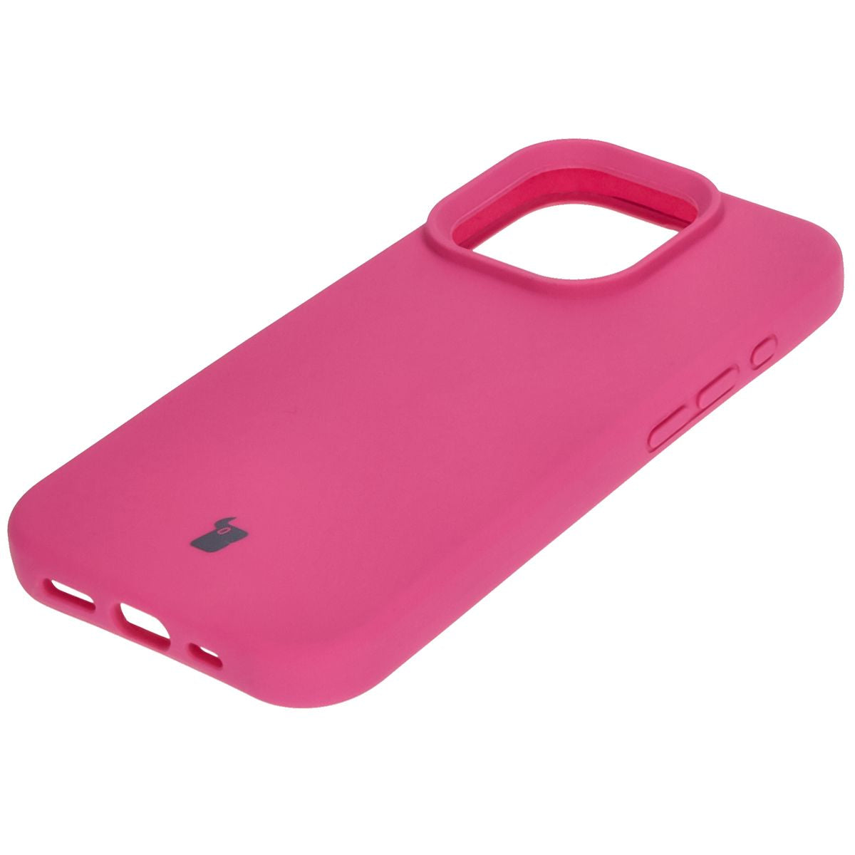 Silikon Handyhülle für iPhone 16 Pro, Bizon Soft Case, Dunkelpink