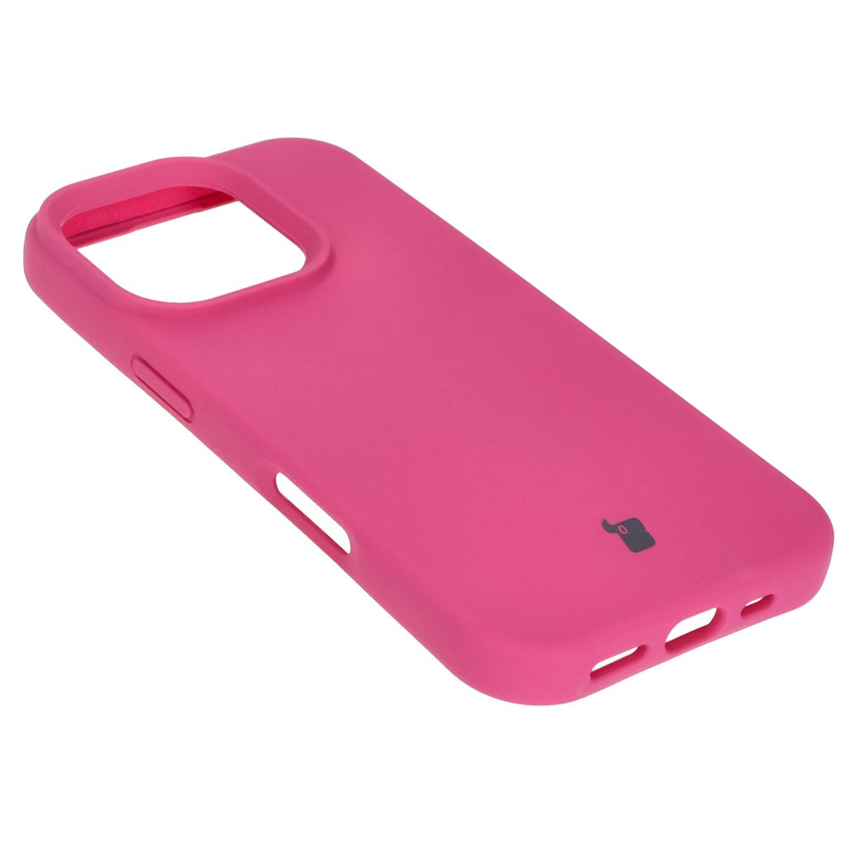 Silikon Handyhülle für iPhone 16 Pro, Bizon Soft Case, Dunkelpink