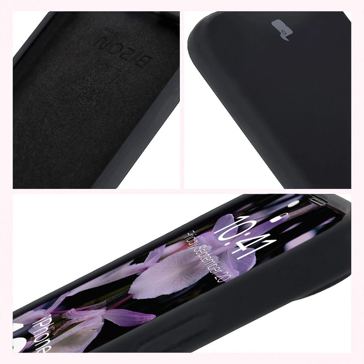 Silikon Handyhülle für iPhone 17e / 16e, Bizon Soft Case, Schwarz