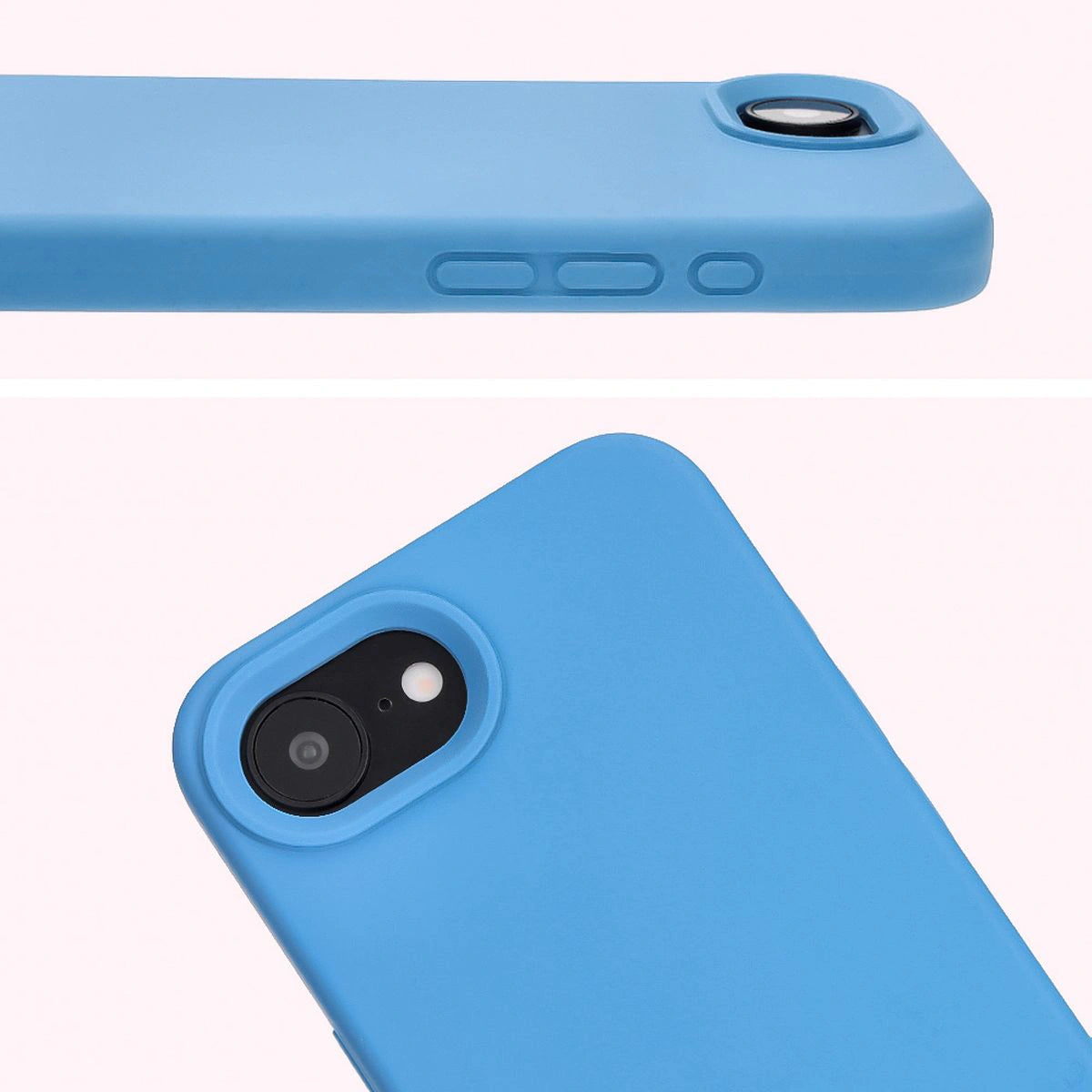 Silikon Handyhülle für iPhone 17e / 16e, Bizon Soft Case, Blau