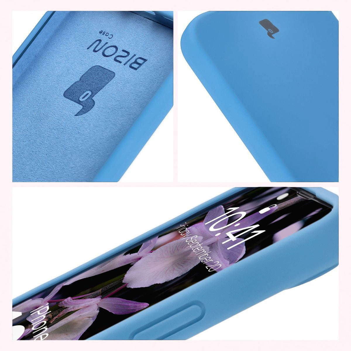Silikon Handyhülle für iPhone 17e / 16e, Bizon Soft Case, Blau