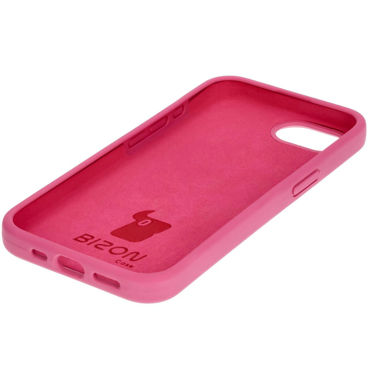 Silikon Handyhülle für iPhone 17e / 16e, Bizon Soft Case, Dunkelpink
